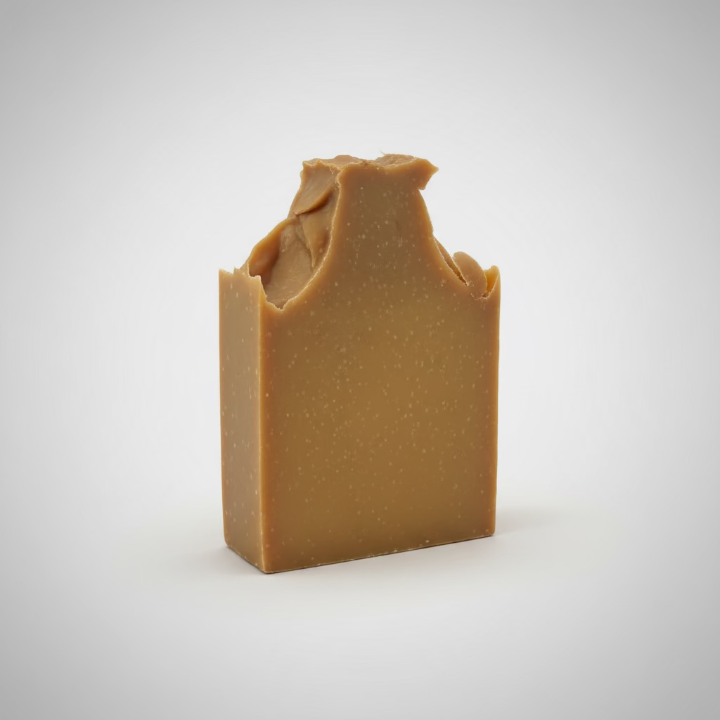 Bar of soap on a white backdrop